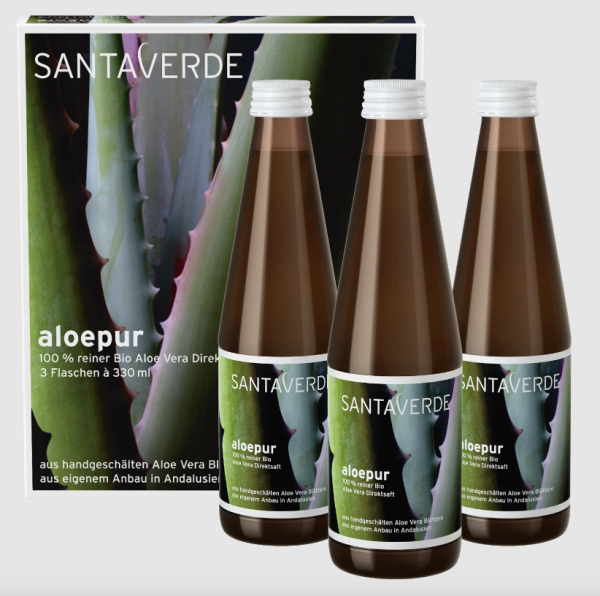 Santaverde Aloe Vera Pur Direktsaft Aloepur 3x 330 ml
