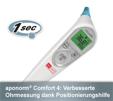 aponorm Ohrthermometer Comfort 4 Infrarot