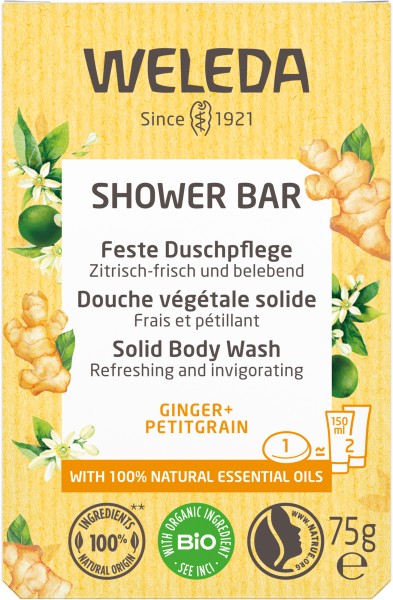 Weleda Feste Duschpflege Ginger+Petitgrain 75 g