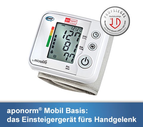 Aponorm Mobil Basis Handgelenk Blutdruckmessgerät