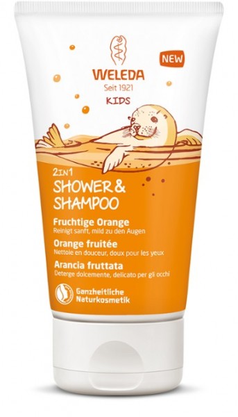 Weleda Kids 2in1 Shower & Shampoo Fruchtige Orange 150 ml