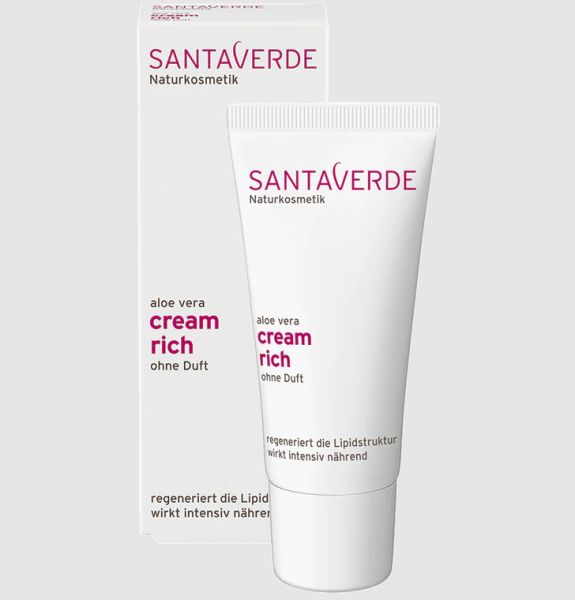 Santaverde Basis Gesichtspflege Aloe Vera Creme Rich ohne Duft 30 ml