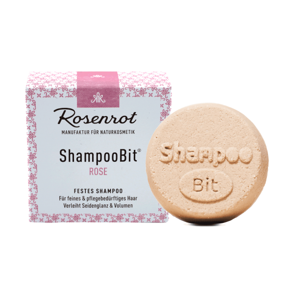 Rosenrot ShampooBit - festes Shampoo Rose 55 g (in Schachtel)