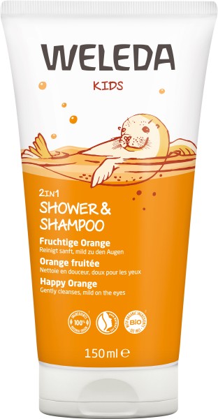 Weleda Kids 2in1 Shower & Shampoo Fruchtige Orange 150 ml