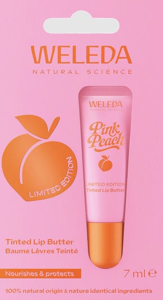 Weleda Pink Peach Tinted Lip Butter 7 ml - LIMITED EDITON